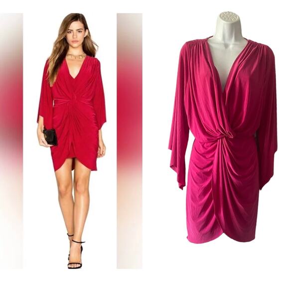 Revolve MISA Los Angeles Teget Draped Mini Cocktail Dress Size - Picture 1 of 10